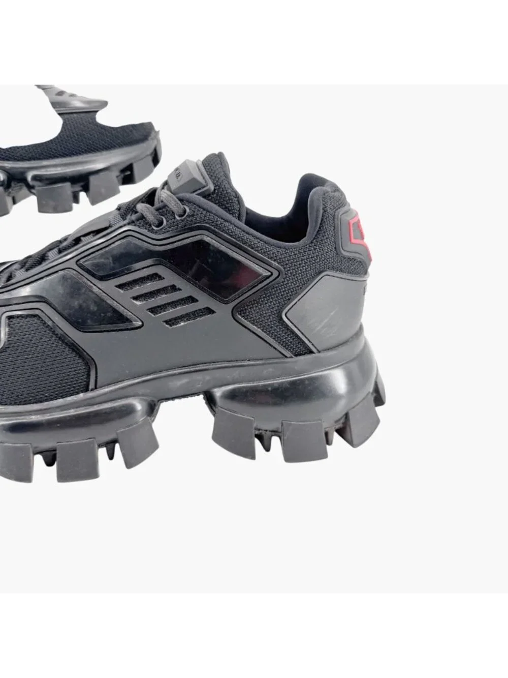 Prada Cloudbust Thunder Sneakers Men 5.5 Women 9.5 Black Chunky Lug Sole Shoe
